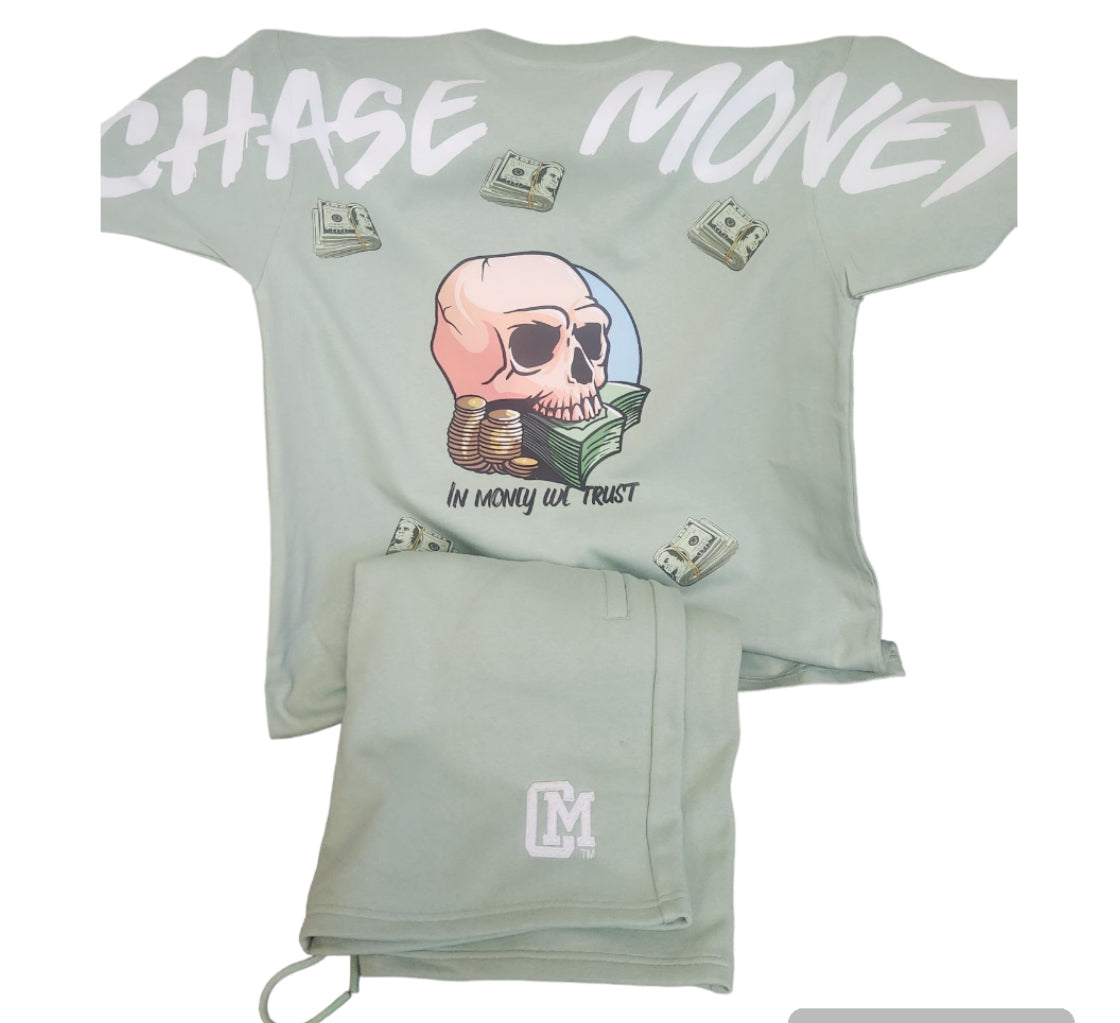 Skull head short set