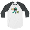 Chase Money Ladies "Running Girl" 3/4 sleeve raglan shirt