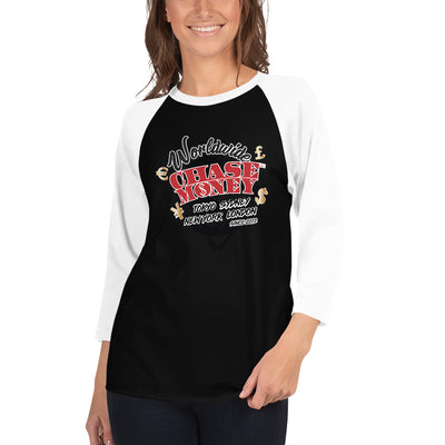 Chase Money Ladies "Moneybags" 3/4 sleeve raglan shirt