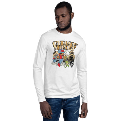 Chase Money "Money Bags" Long Sleeve Fitted Crew Neck Tee