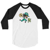 Chase Money Ladies "Running Girl" 3/4 sleeve raglan shirt