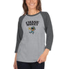 Chase Money Ladies 3/4 sleeve logo "Chase Money" raglan shirt